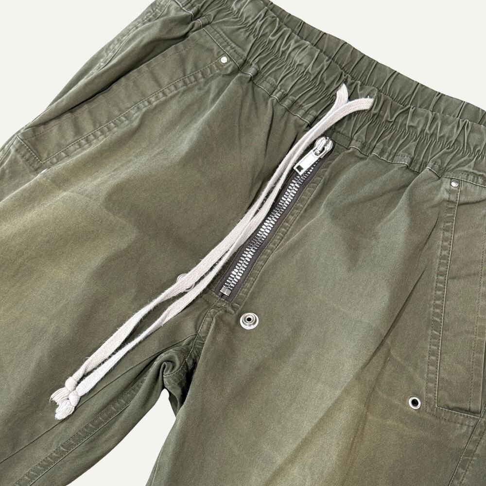 Rick Owens Skinny Jogger Pants Olive Green Drawstring Sz S - Picture 2 of 10